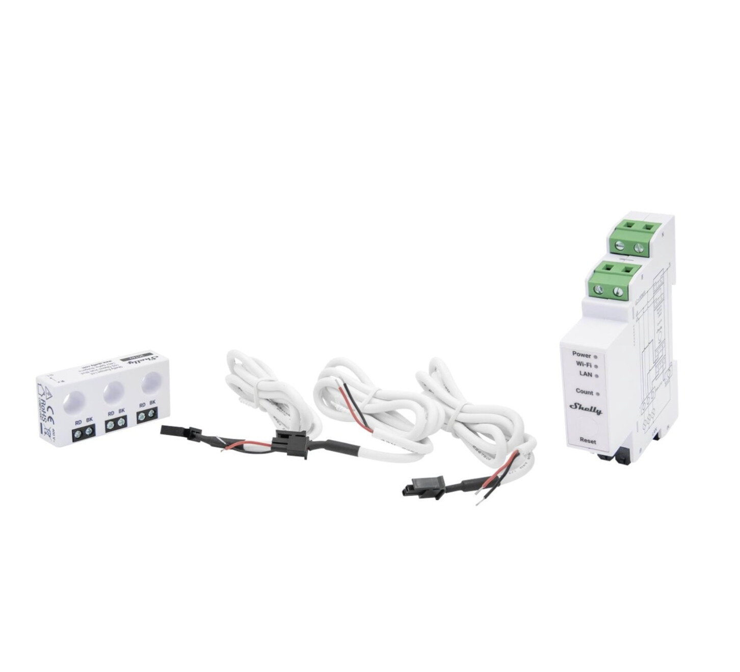 Shelly Pro 3EM-3CT63-Dreiphasiger Energiezähler mit 3 Stromwandlern (63 A) - VOLLER MEHRWERTSTEUERSATZ (20%)