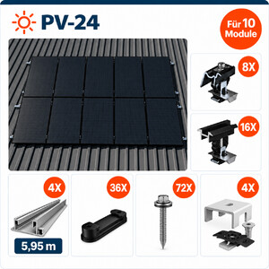 K2 Systems Trapezblech Montageset Für 10 Module