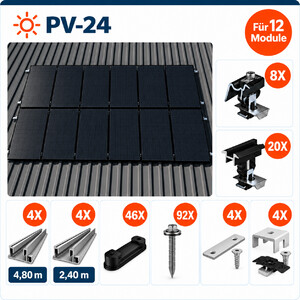 K2 Systems Trapezblech Montageset Für 12 Module