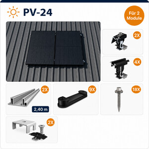 K2 Systems Trapezblech Montageset Für 2 Solarmodule