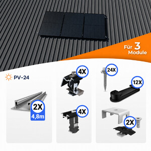 K2 Systems Trapezblech Montageset Für 3 Module