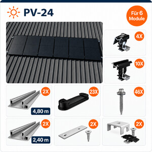K2 Systems Trapezblech Montageset Für 6 Module