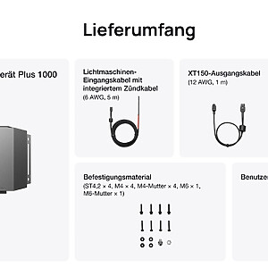 Lieferumfang Ecoflow Alternator Charger1000