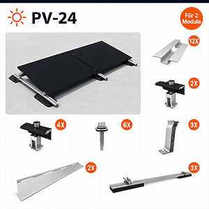 Montageset Flachdach Für 2 Module