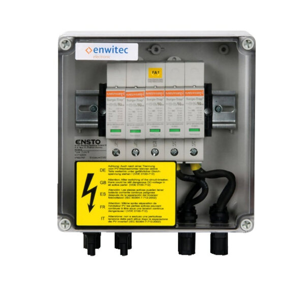 Enwitec DC Überspannunsgableiter Generatoranschlusskasten GAK TYPE S - 1000 - 1R - X - BC - PC - 1.0_SC - 10015822 - PV - 24.at